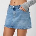 Sway Slim Washed Denim Skirt