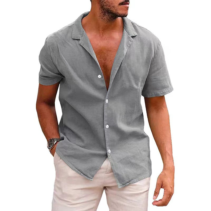 Metro Arden Men's Relaxed Solid Linen Shirt