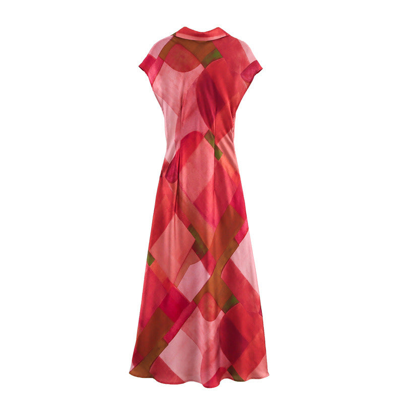 Sway Satin Silky Printed Midi Skirt