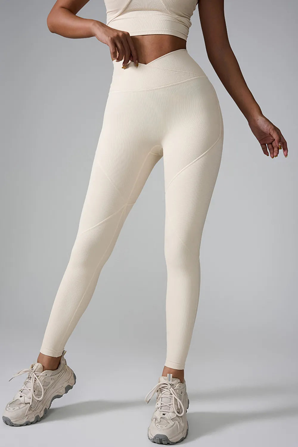 CoreFlex High-Waist Training Leggings in Ivory