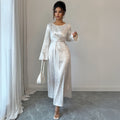 Nova High-Waist Long-Sleeve Maxi Dress