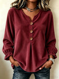 Aurelia Corduroy Long-Sleeve Blouse