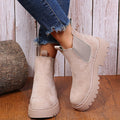 Stride Chunky Platform Solid Ankle Boots