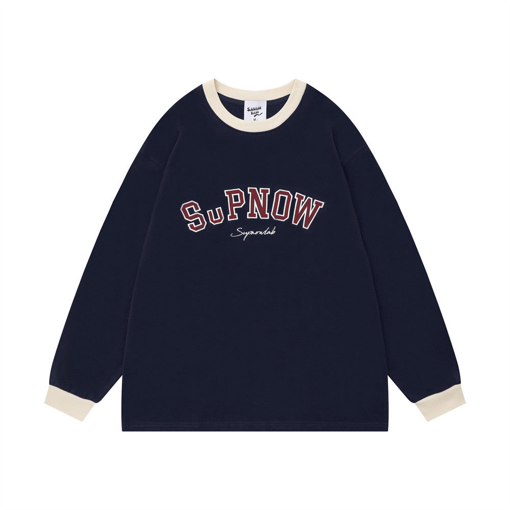 Archive Men's Relaxed Long-Sleeve Letter-Print T-Shirt