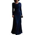 Nova Long-Sleeve Halter Maxi Dress