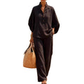 Flow Linen Wide-Leg Two-Piece Set