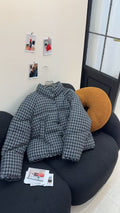 Cove Relaxed Cropped Plaid Puffer Jacket