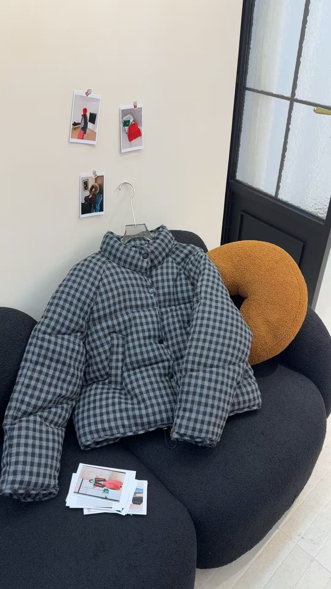 Cove Relaxed Cropped Plaid Puffer Jacket