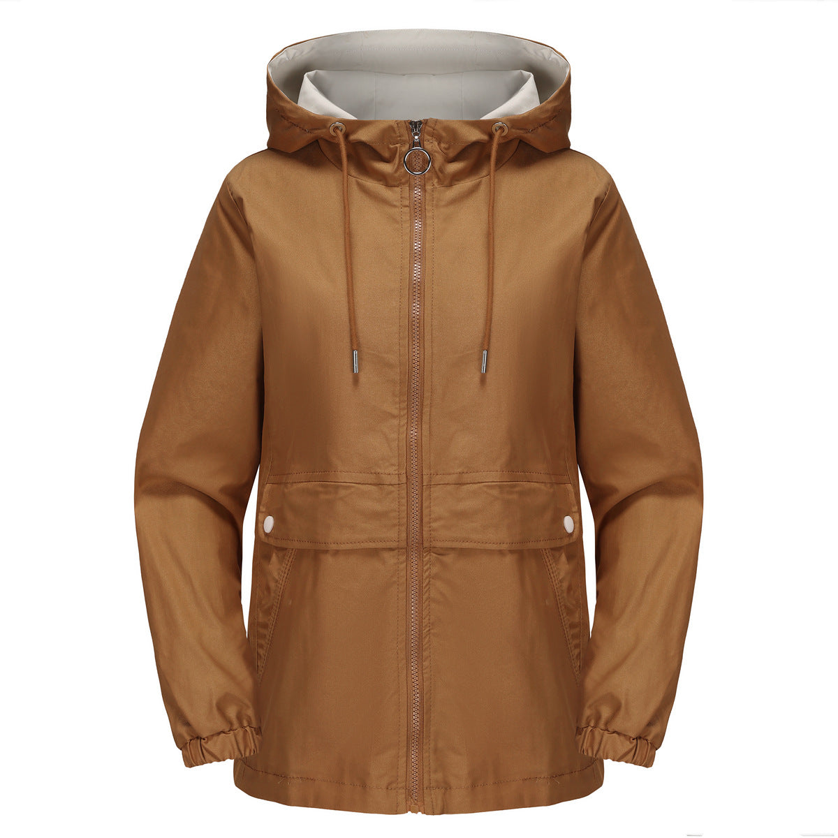 Lumen Hooded Solid Trench Coat
