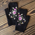 Ember Knit Floral Embroidered Gloves