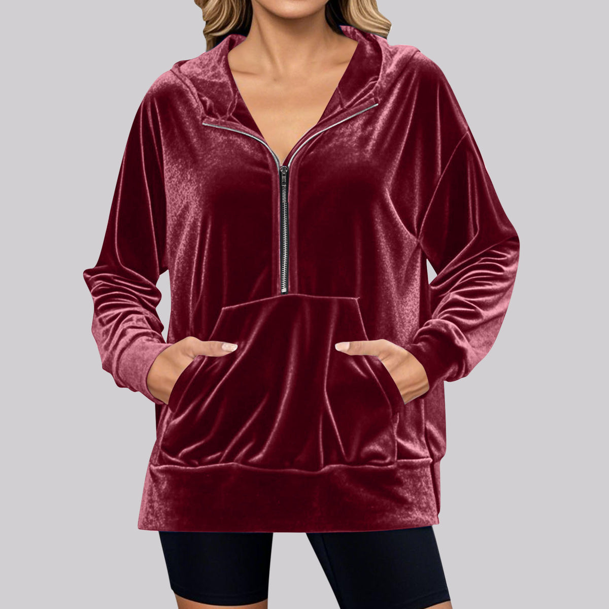 Aurelia Relaxed Long-Sleeve Zip Top