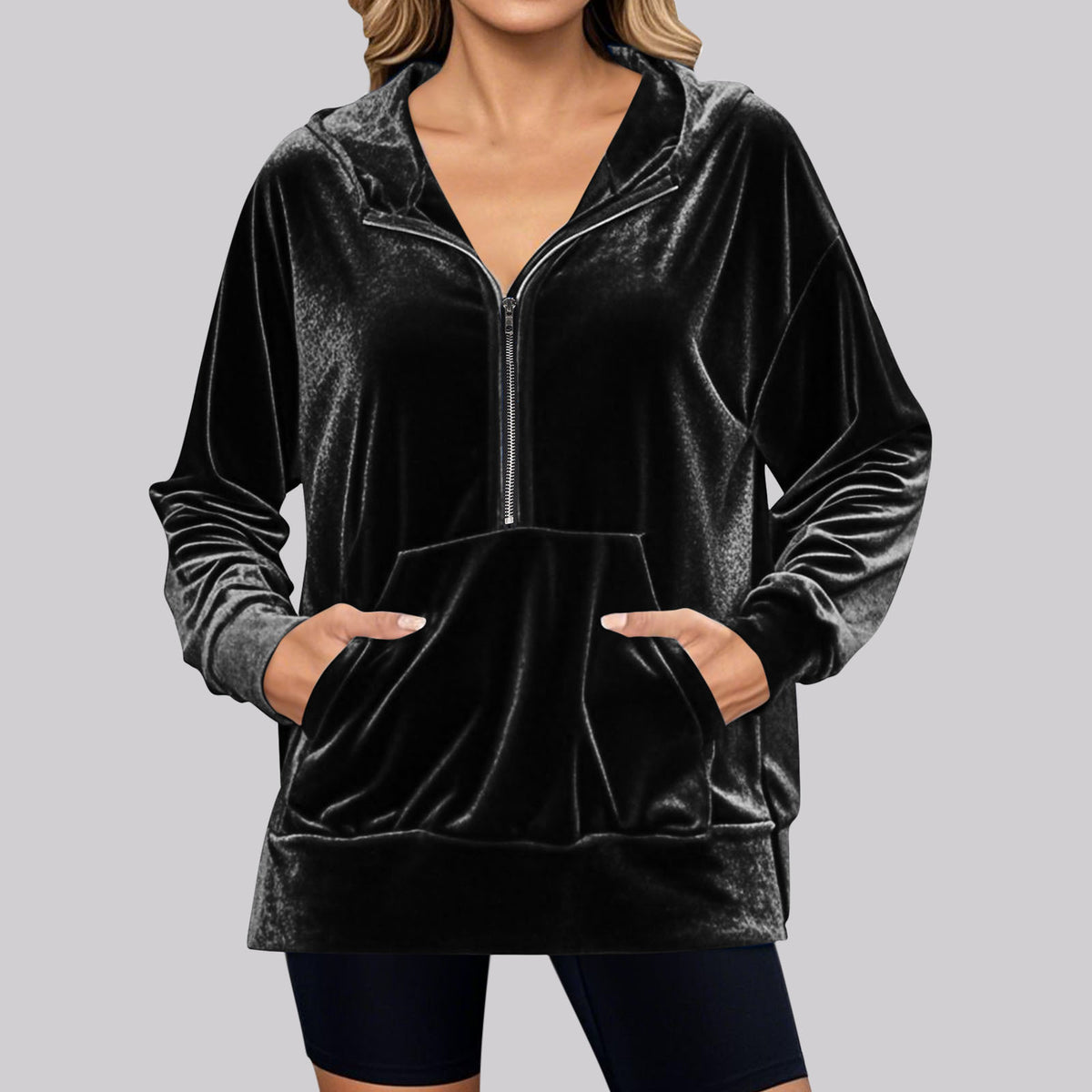 Aurelia Relaxed Long-Sleeve Zip Top