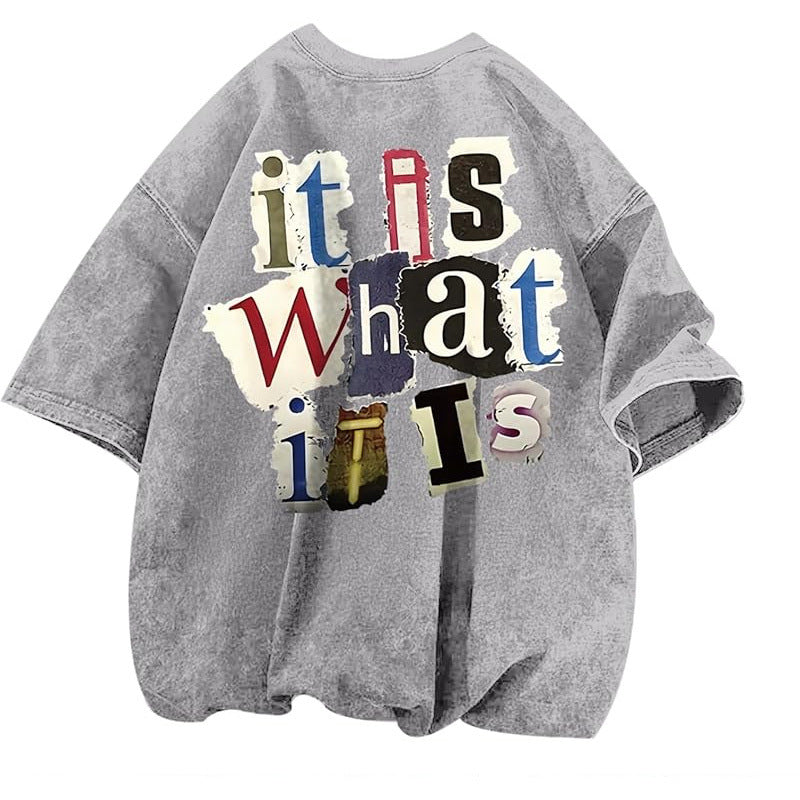 Archive Men's Oversized Letter-Print Printed T-Shirt