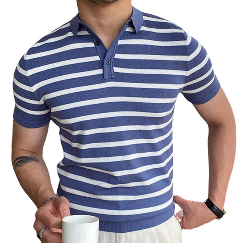 Metro Men's Striped Polo Shirt
