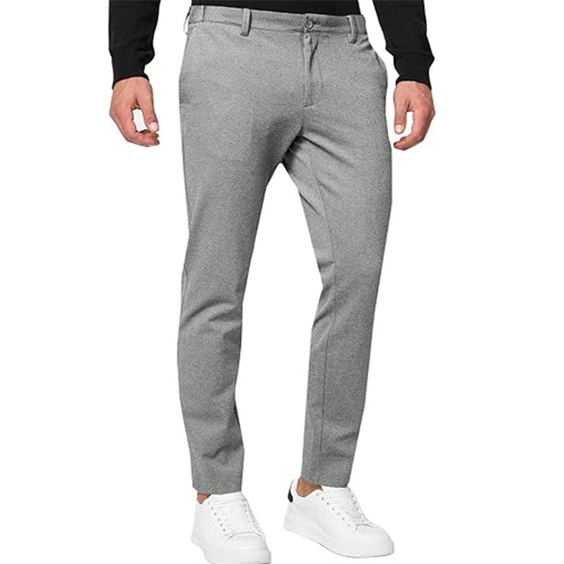 Rover Men's Slim Pleated Tapered Trousers
