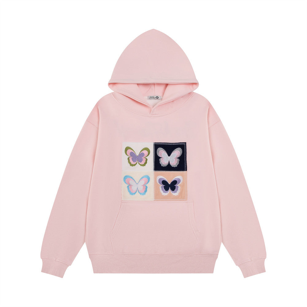 District Men's Butterfly Embroidered Hoodie