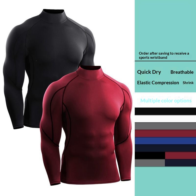 Velocity Men's Quick-Dry Long-Sleeve Turtleneck Top