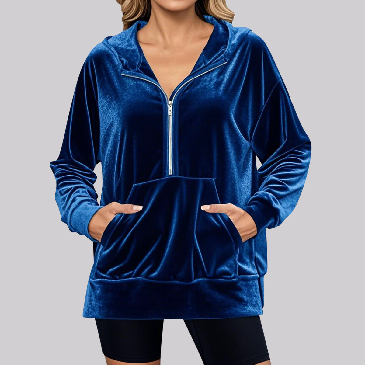 Aurelia Relaxed Long-Sleeve Zip Top