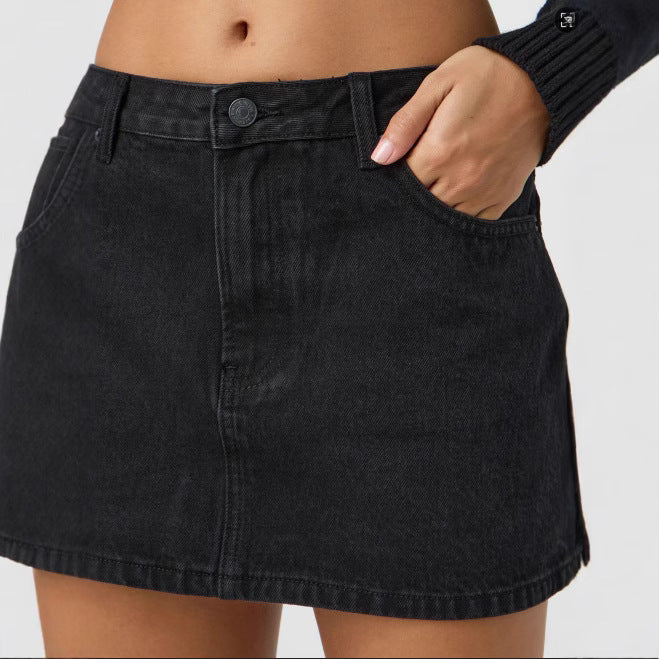 Sway Slim Washed Denim Skirt