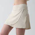 Rally Pleated Tennis Skirt with Liner in Light Ivory