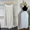 Sway Pleated Polka-Dot Skirt