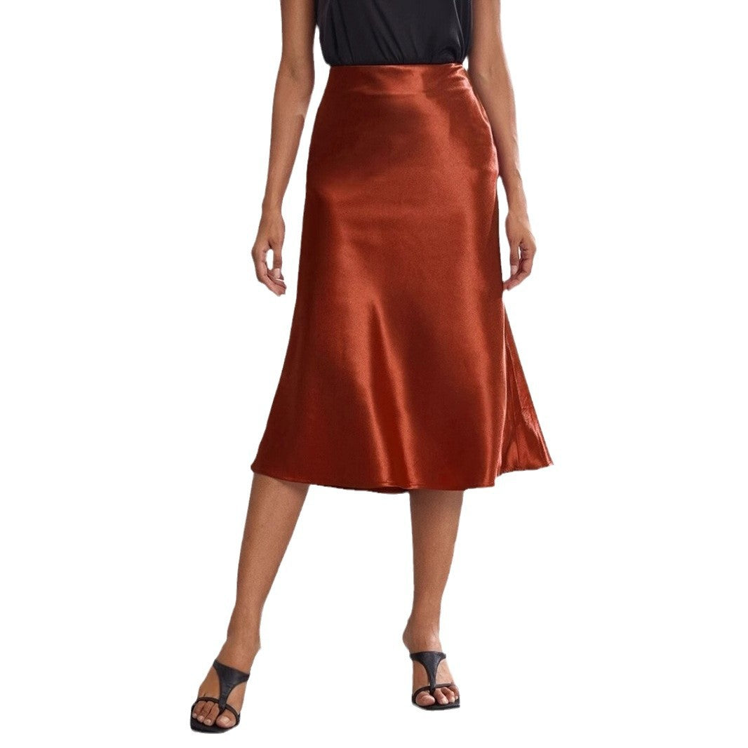Sway Arden Satin High-Waist Midi Skirt