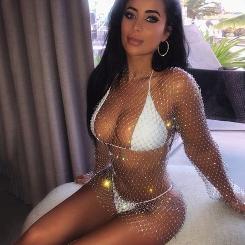 Aurelia Mesh Rhinestone Top