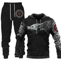 District Men's Hooded Printed 3D-Print Tracksuit