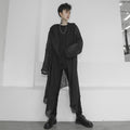 Metro Men's Long Hooded Linen Shirt