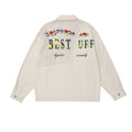 District Men's Letter-Print Embroidered Jacket