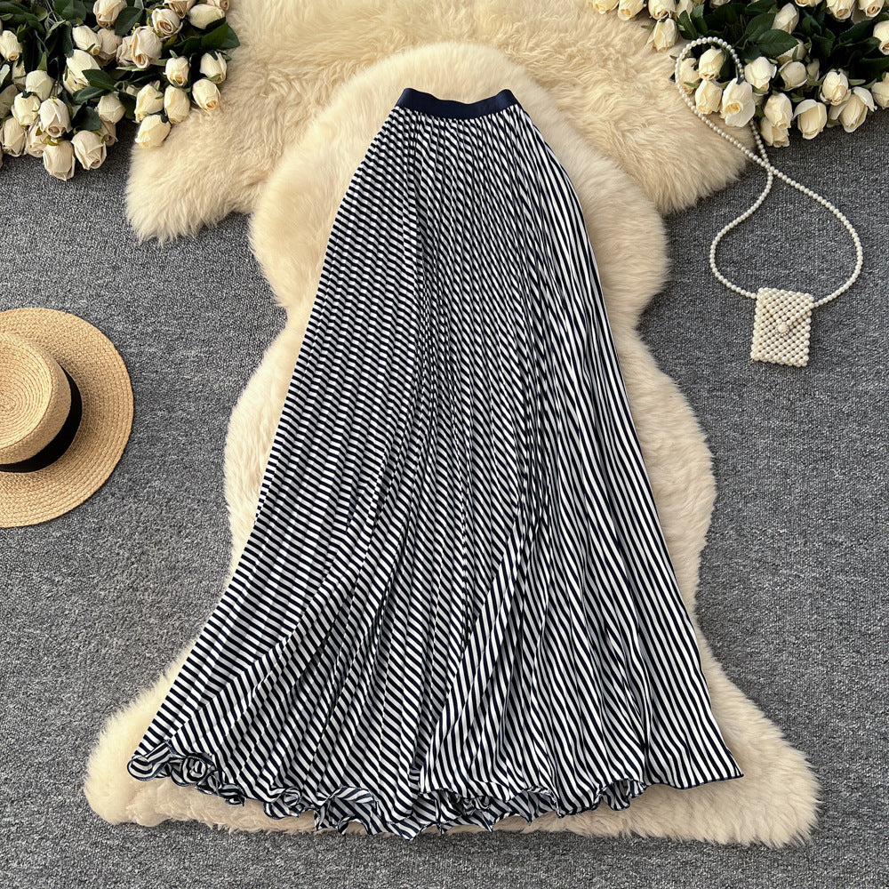 Sway Pleated Polka-Dot Skirt