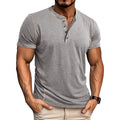 Metro Men's Short-Sleeve Round Henley Shirt