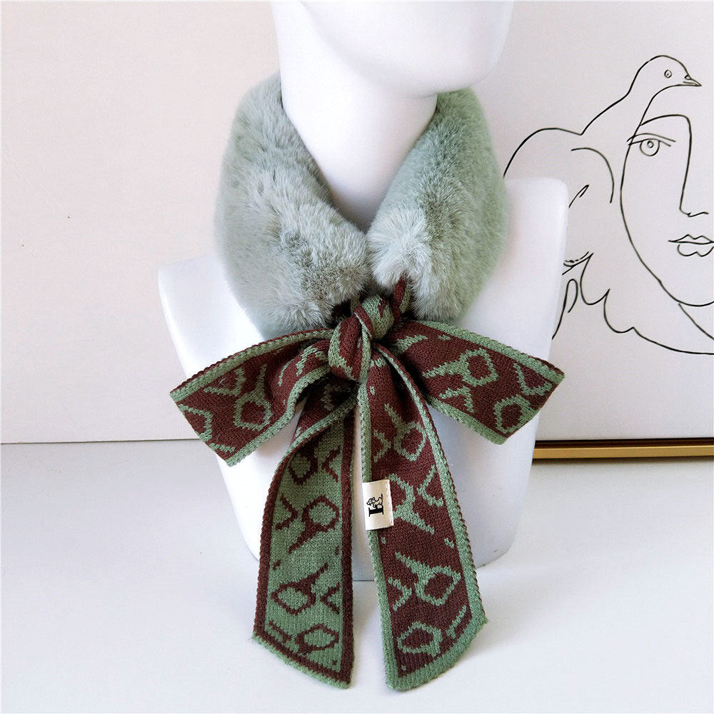 Ember Plush Houndstooth Scarf
