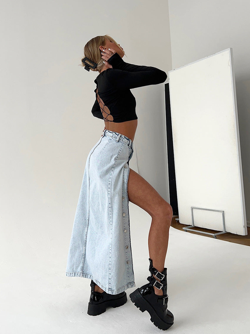 Sway Arden Retro Denim Skirt