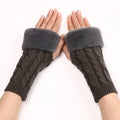 Ember Wool Cable-Knit Knit Arm Warmers