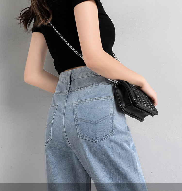 Indigo Calder Wide-Leg Jeans