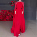 Nova Long-Sleeve Rhinestone Maxi Dress