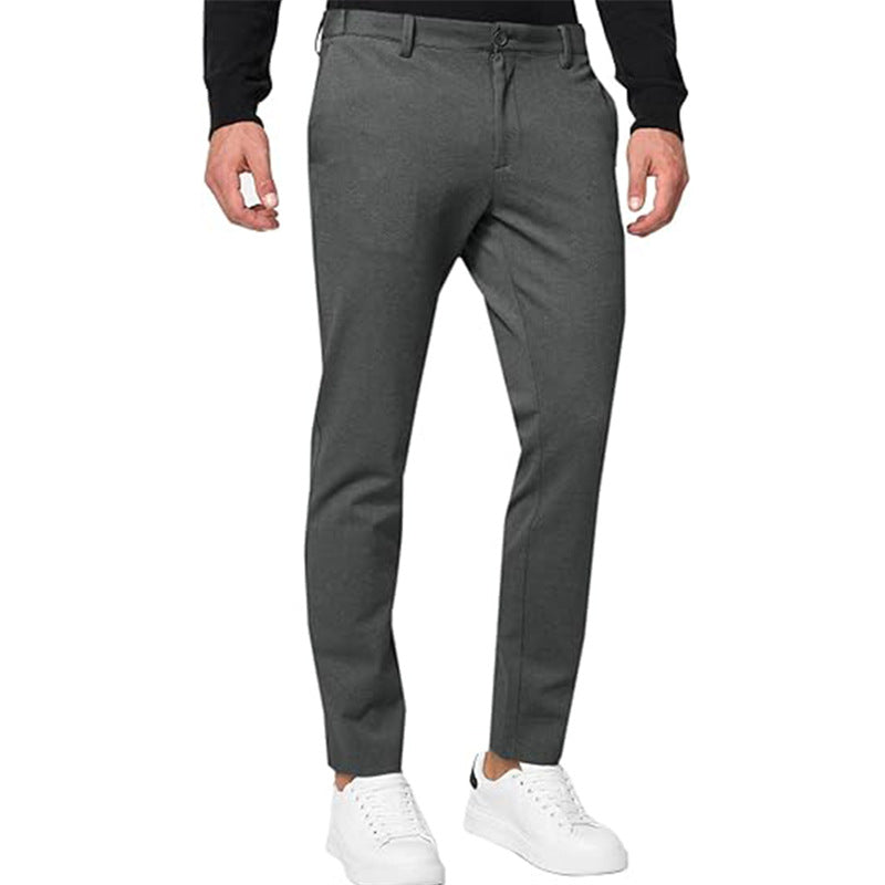 Rover Men's Slim Pleated Tapered Trousers
