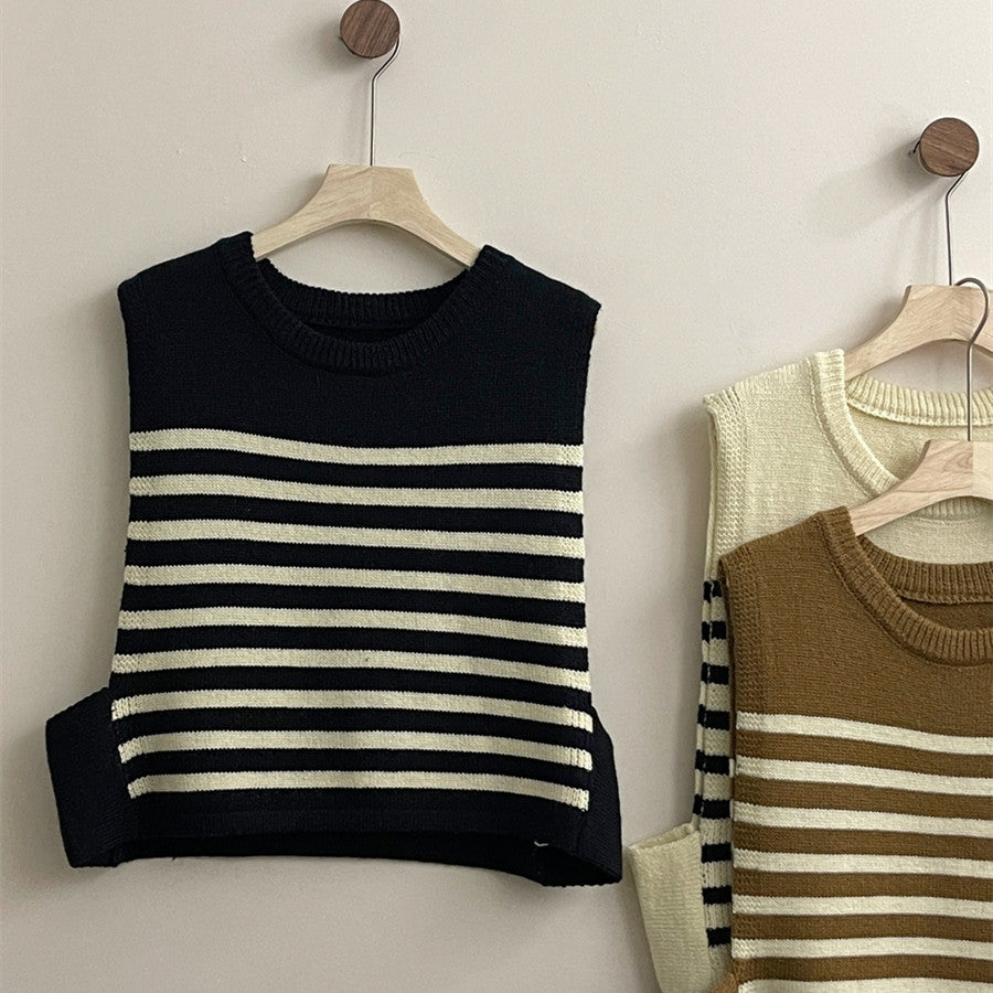 Hearth Knit Striped Vest