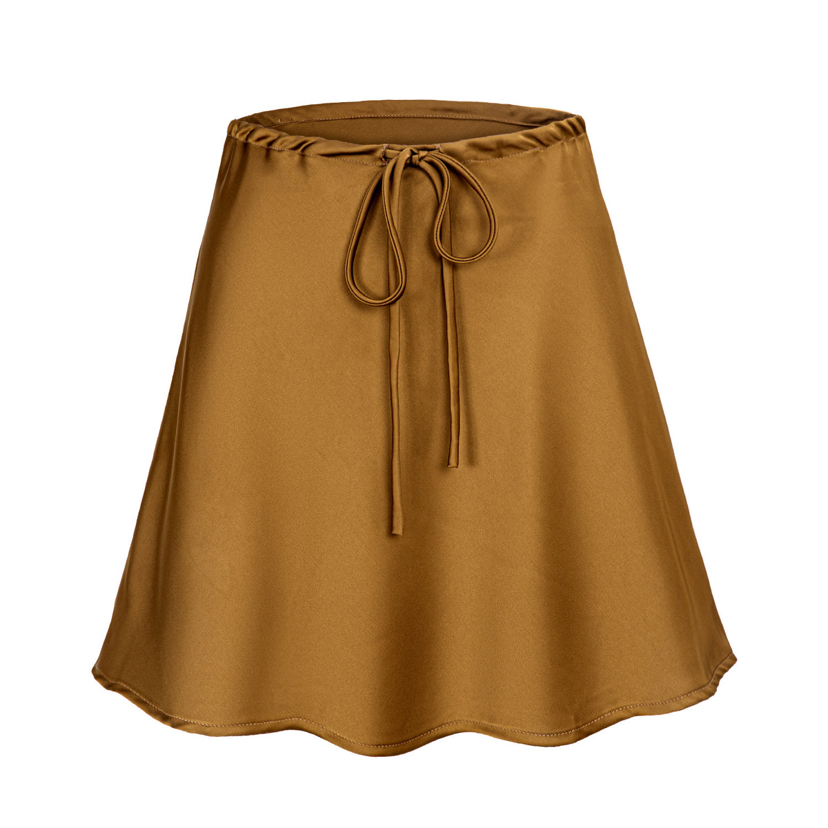 Sway Satin Drawstring Midi Skirt