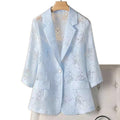 Aurelia Cropped Jacquard Blazer