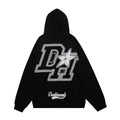 District Men's Letter-Print Hoodie with Fleece Option