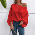 Aurelia Satin Off-Shoulder Blouse