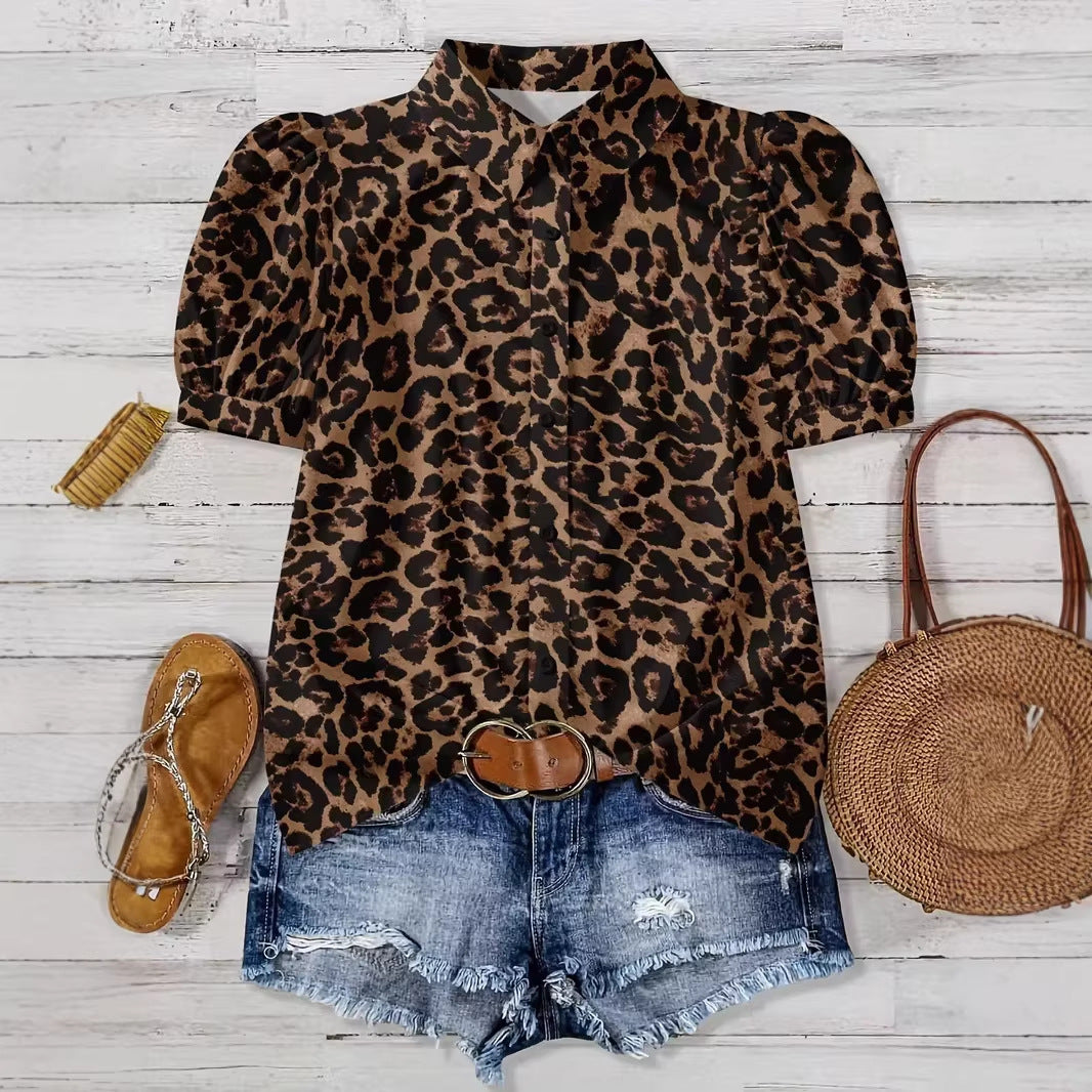 Aurelia Leopard Printed Blouse