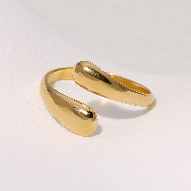 Lune Stainless Steel Titanium Steel Minimalist Ring