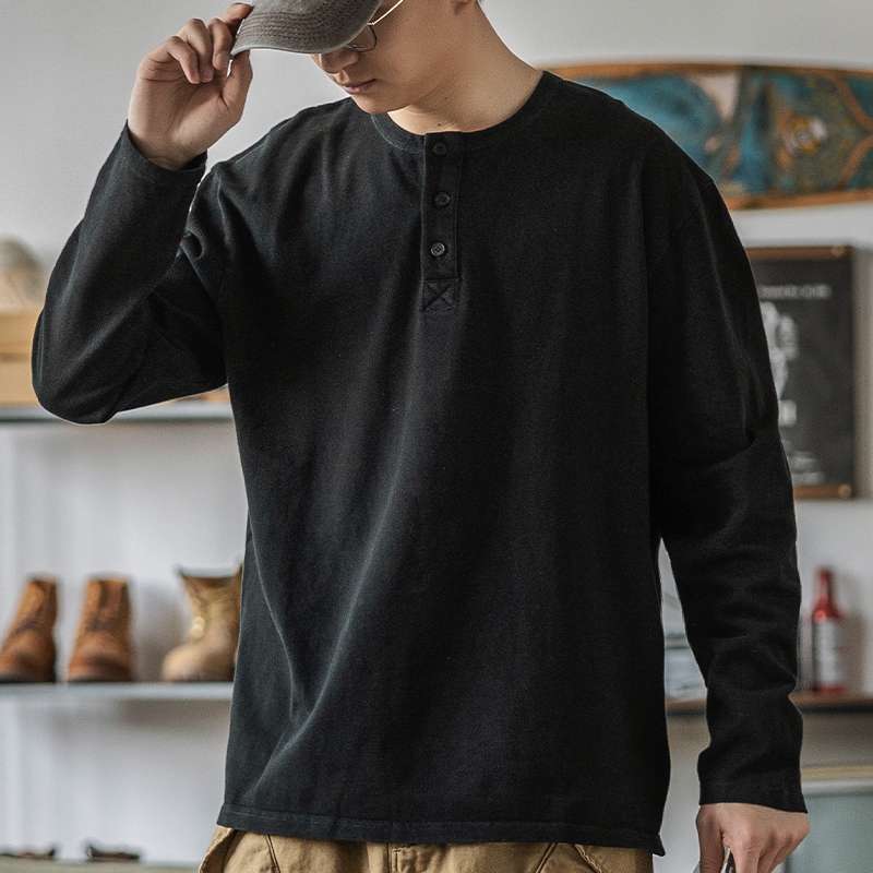Metro Men's Vintage Henley Shirt