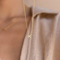 Lune Stainless Steel Letter-Print Necklace
