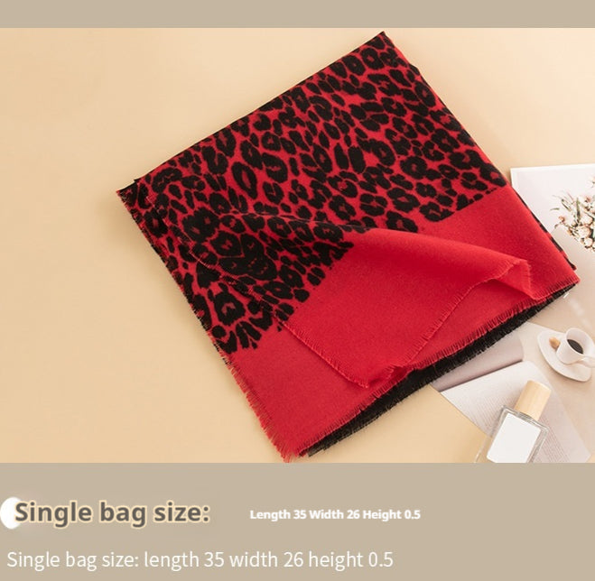 Ember Cashmere Leopard Printed Scarf