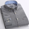 Metro Men's Cotton Long-Sleeve Solid Shirt