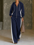 Sera Wide-Leg Zip-Up Colour-Block Tracksuit